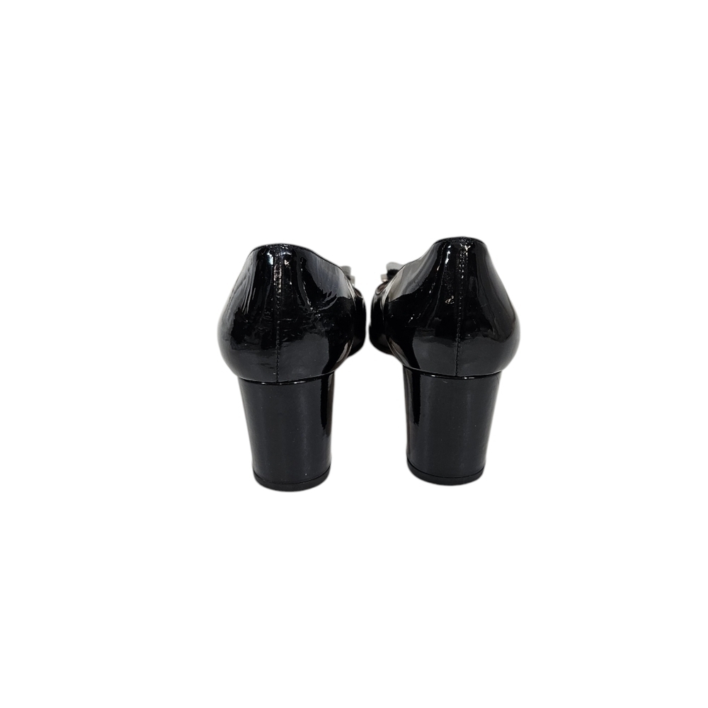 Stuart Weitzman Black Patent Leather Bow Heels - Picture 5 of 9